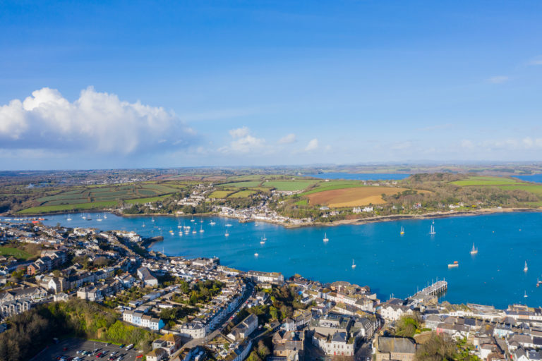 Falmouth,Harbour,,Cornwall,,England,On,A,Beautiful,Winters,Day